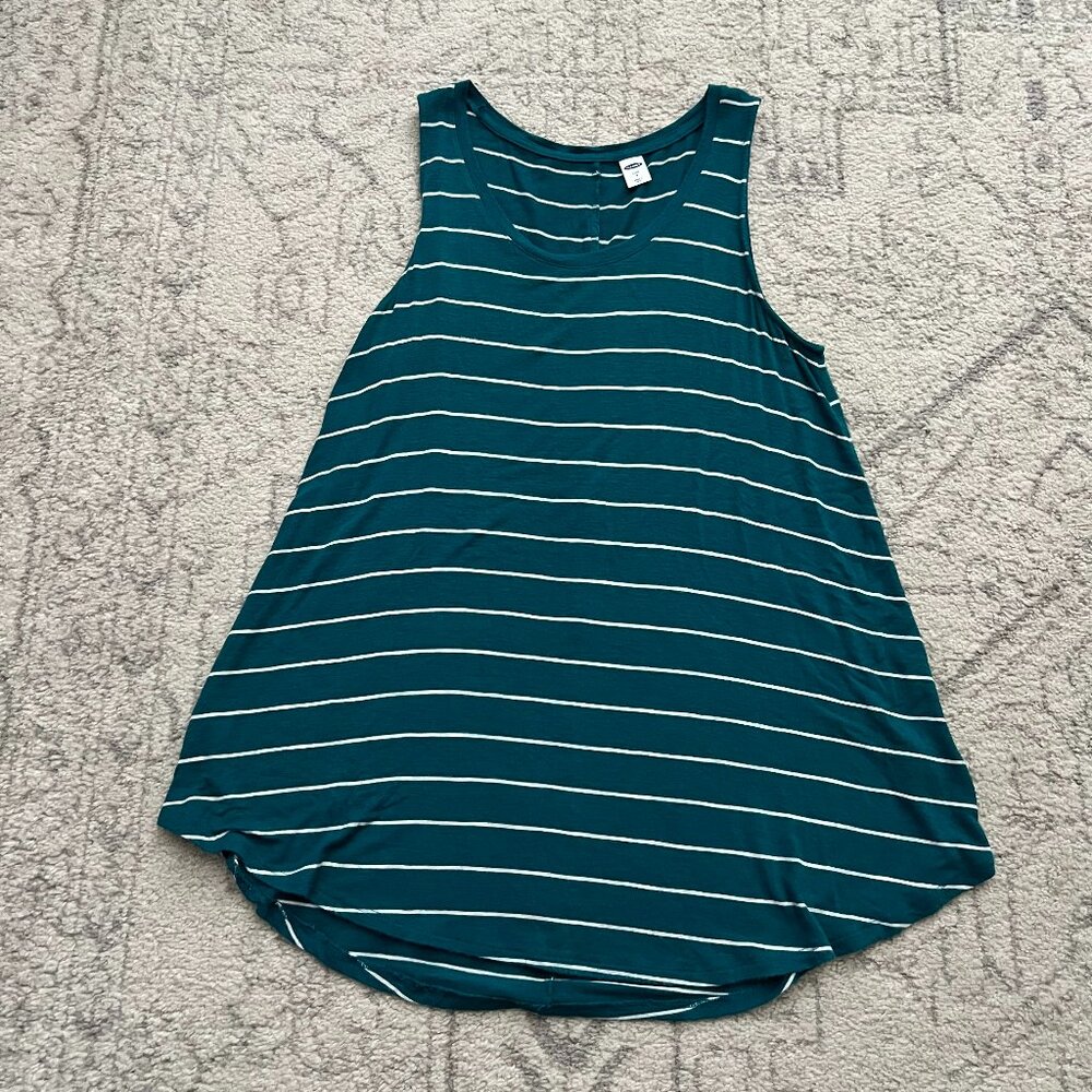 Size Small Blue and White Striped Maurices Tank Top